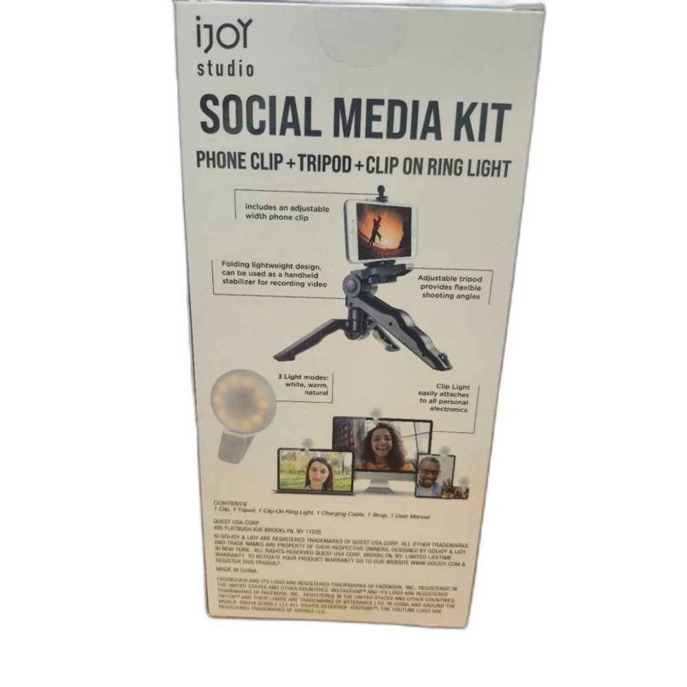 Got Content? Social Media Kit with LED Ring Light & Tripod - New in Box